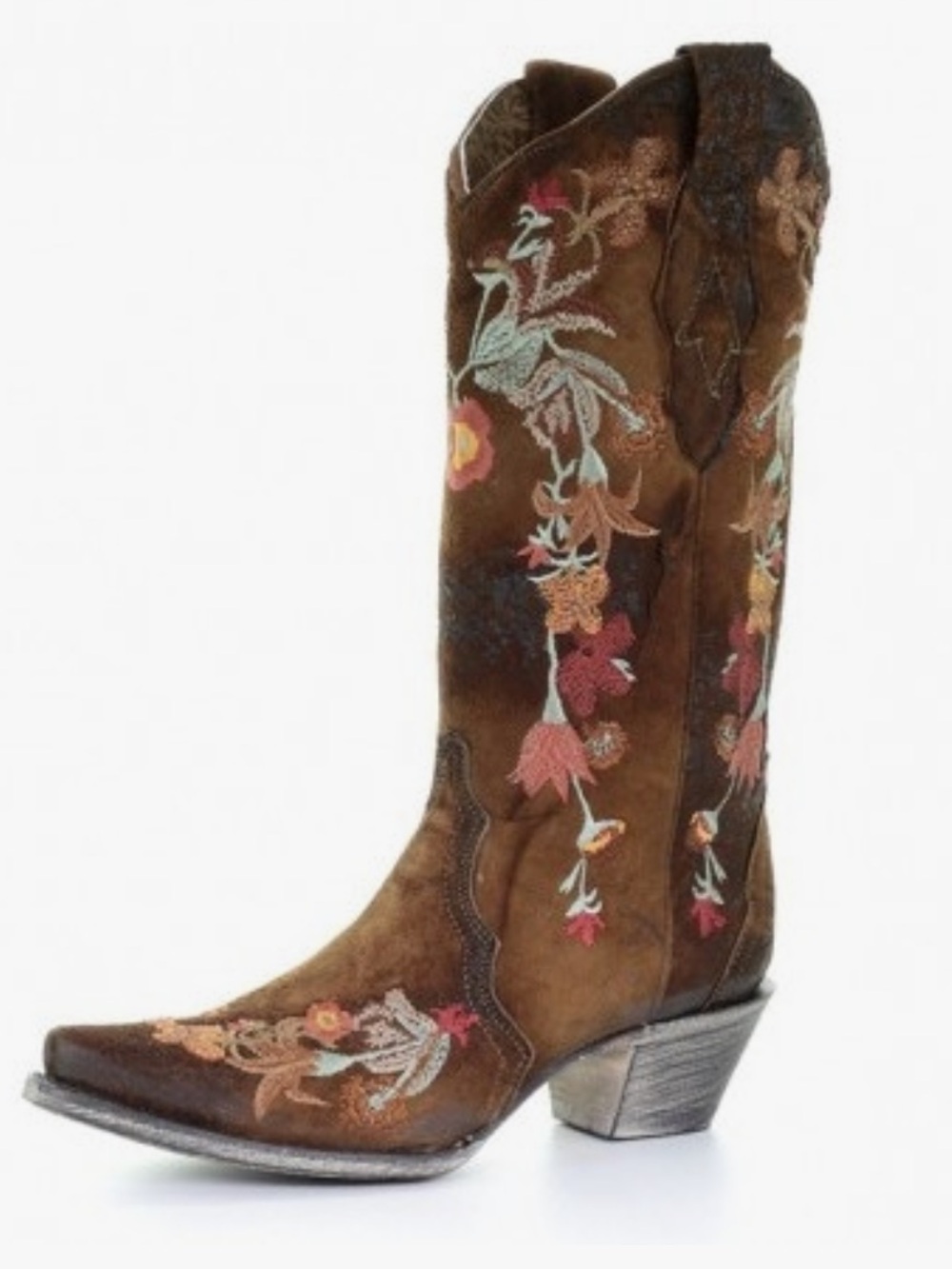 Corral Lindsey Leather Embroidered Floral Boots